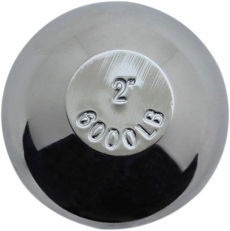 QP-HB3010B 2" Chrome Hitch Ball - 1" Diameter x 2" Long Shank - 6,000 lbs.